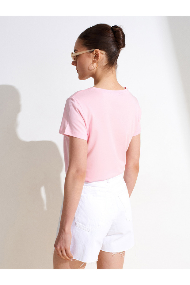 32852 Tricou Basic - Roz praf - 2