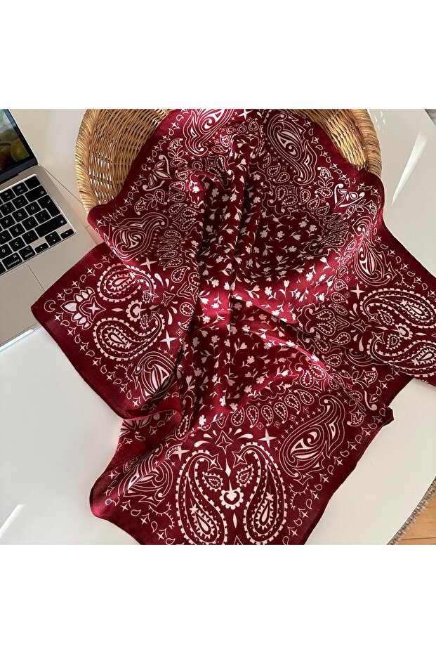 Burgundy Shawl Pattern Shawl&Scarf&Bandana 70X70
