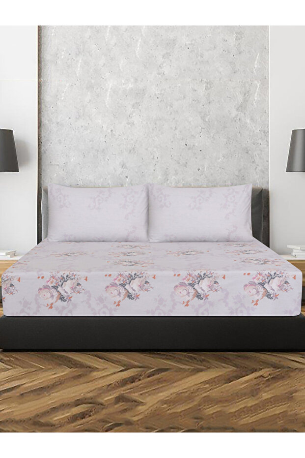 3-Piece Fitted Sheet King Set Percale Printed T180 Cn-426