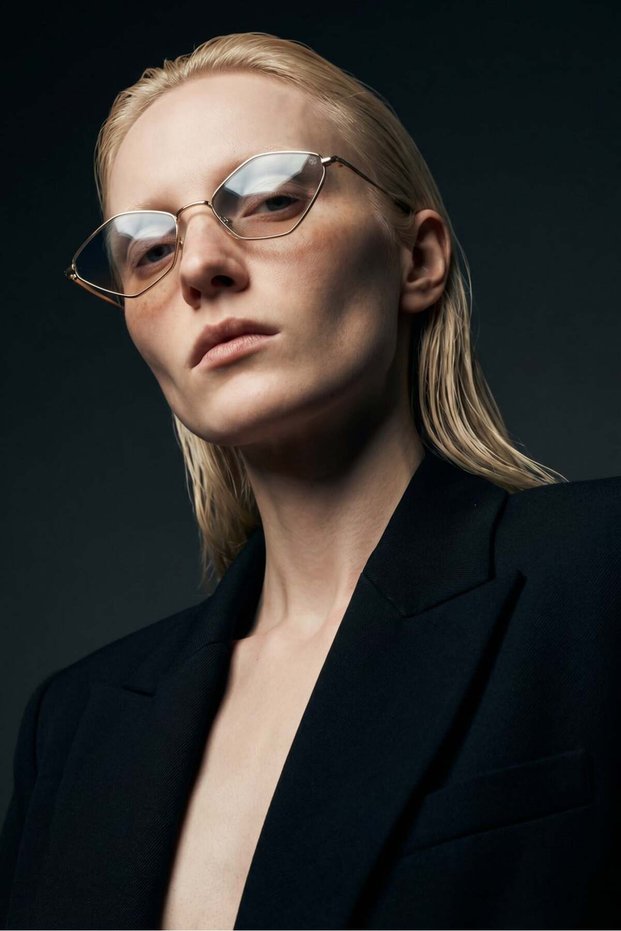 Melfi Gold Blue Orange Gradient Sunglasses