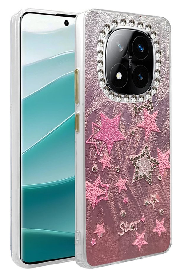 ILKESHOP غطاء حماية جديد لهاتف Redmi Note 14 Pro 4G بتصميم شفرة ومرآة - (174759) نمط 7