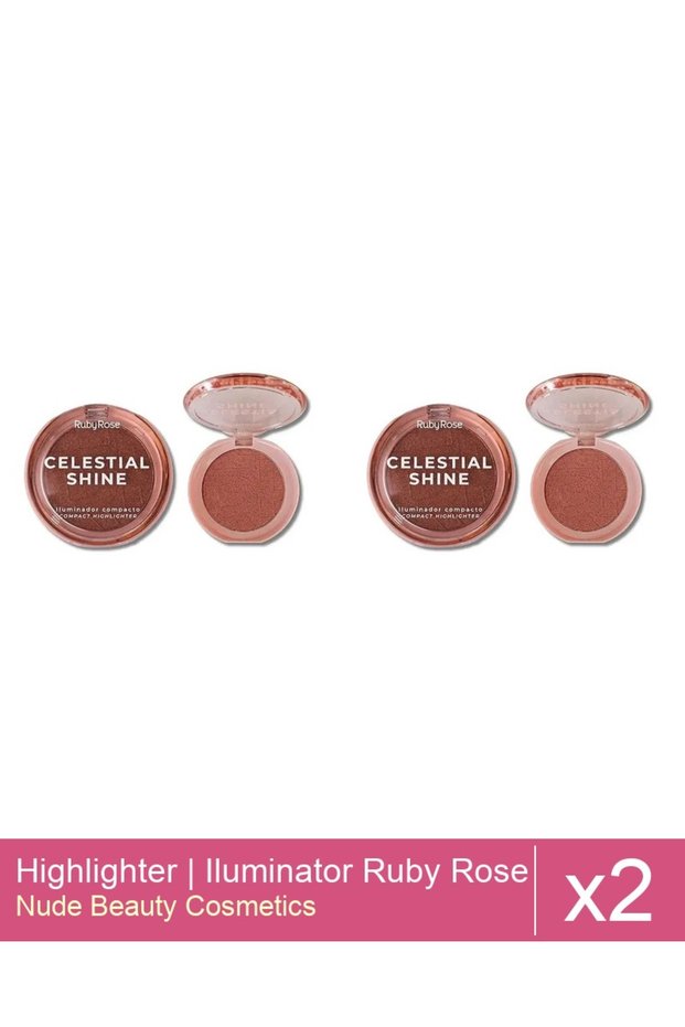 Set 2x Highlighter | Iluminator Ruby Rose - Celestial Shine 04