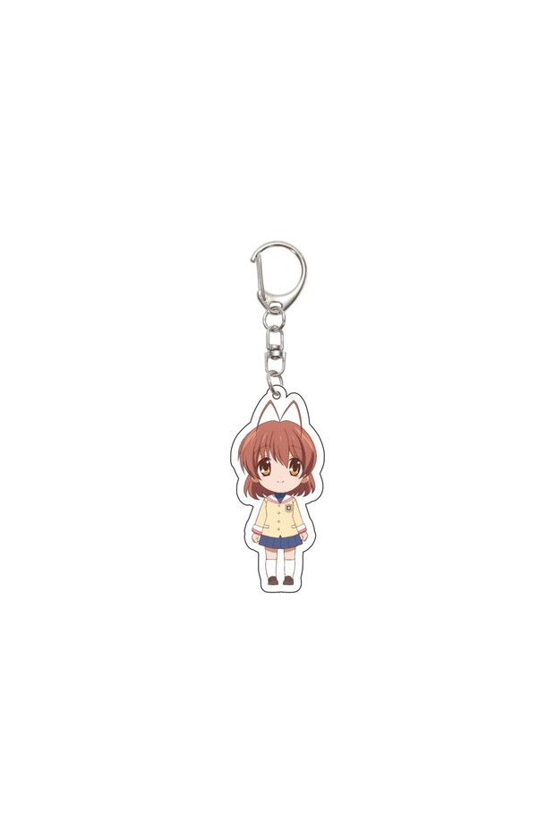 55mm 7 55MM Anime CLANNAD Keychain Okazaki Tomoya/Nagisa Furukawa/Okazaki Ushio Key Chain Acrylic Mo