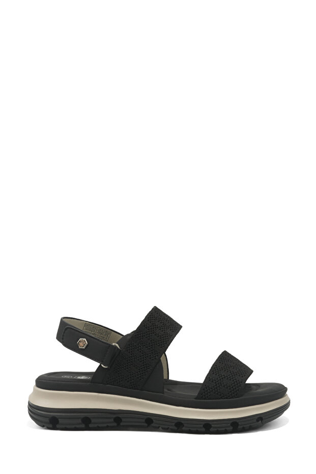 Zanzi Black Women's Thick Sole Sandals