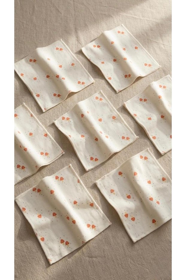 Mouth Wiping Wipes Baby 7 Pack Newborn 100% Cotton Sweat Cloth 21X21
