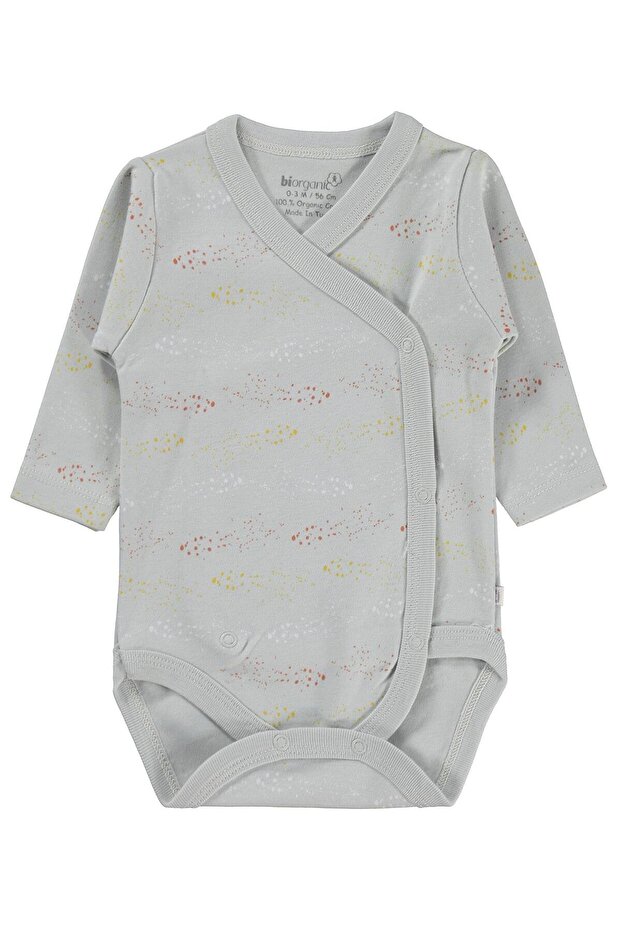 Biorganik Double-Breasted Snap Fastener Badi - Gray