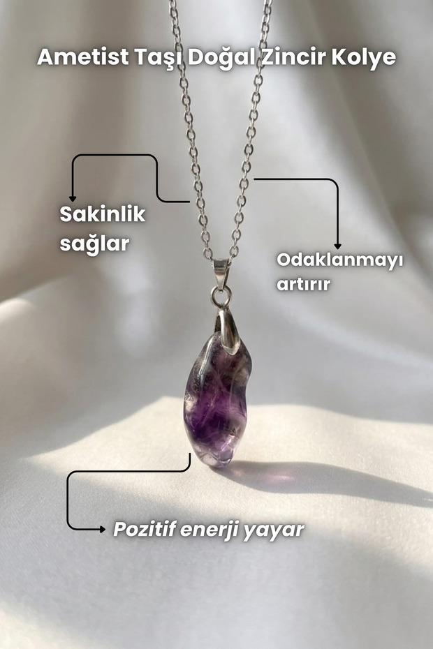 Amethyst Stone Natural Chain Necklace
