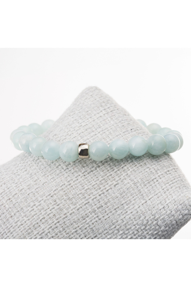 Aquamarine Stone Bracelet-8mm