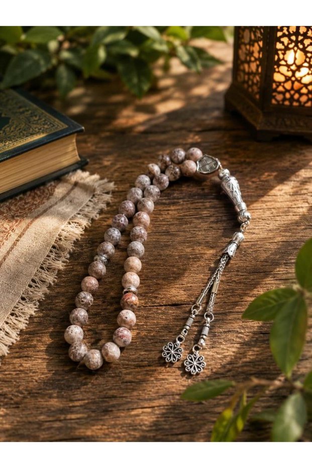Tibetan Agate 08 mm Matte Natural Stone Prayer Beads – Handcrafted Men's Prayer Beads – for Daily Use and Collecting