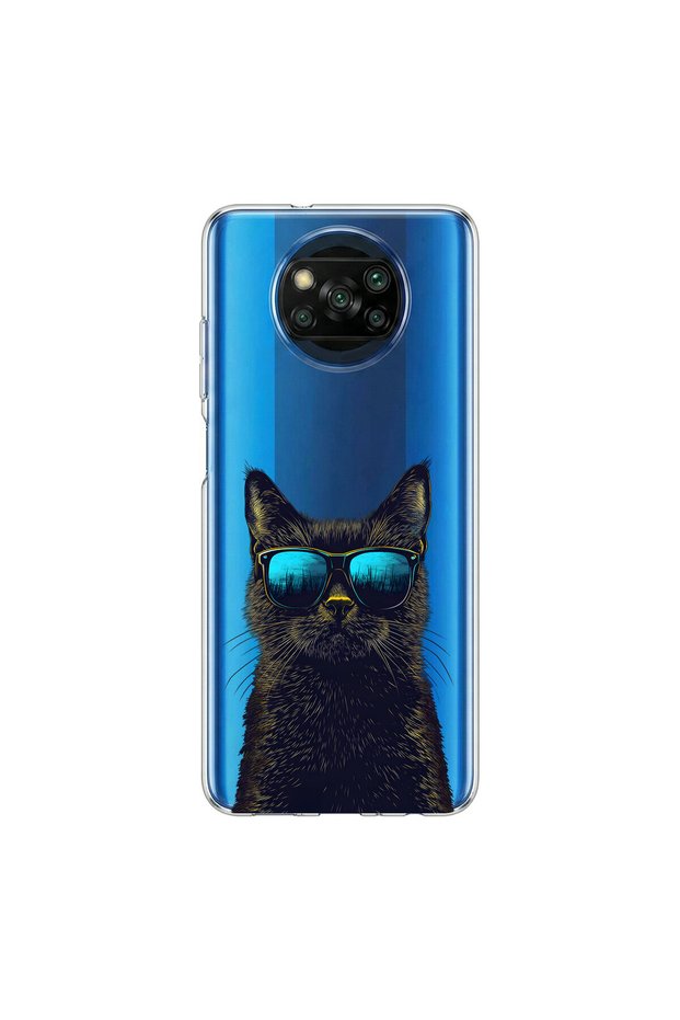 حافظة شفافة متوافقة مع هاتف Poco X3 Pro بتصميم Cool Animal 6