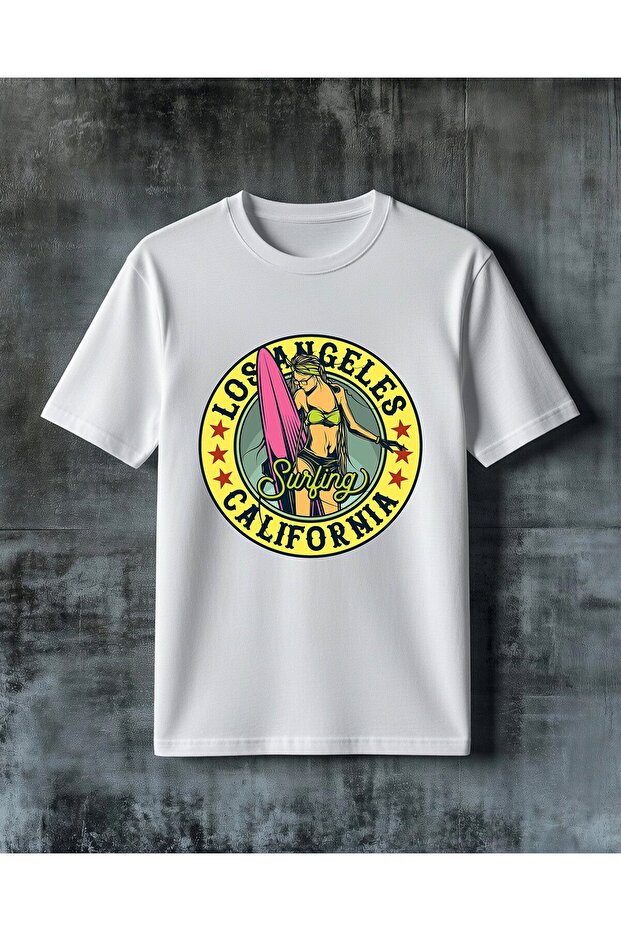تي شيرت مطبوع كبير الحجم من لوس أنجلوس سيرفينج