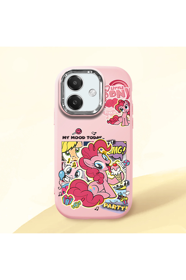 Oppo A3/A3X 4G/5G Compatible Shock-Absorbing Camera Protected Pink Silicone Case