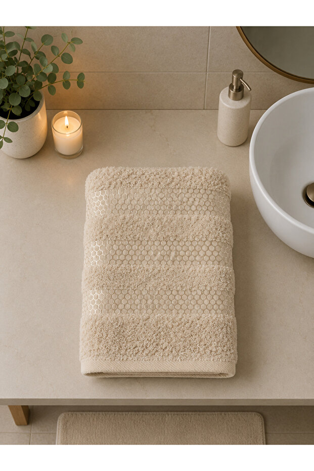 Cotton Hand, Face, and Hair Towel Soft Textured Modern Patterned
