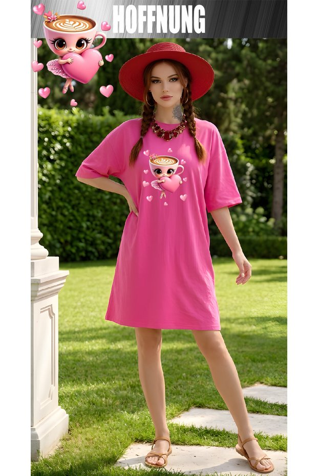 Women's Short Sleeve Crew Neck T-Shirt Dress Nightgown