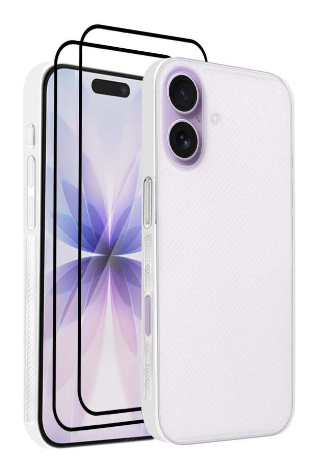 3 Packs Air Skin Line Ultra-Thin Case for iPhone 17 with 2 Screen Protectors - White-3