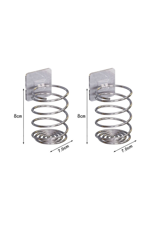 2 pcs Stainless Steel Spiral Toothbrush & Makeup Brush Holder Wall Mounted For Bathroom Organizer fo