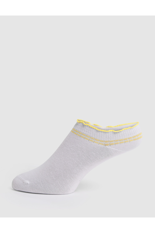 Women's White Booties Socks 50325324-Vr013