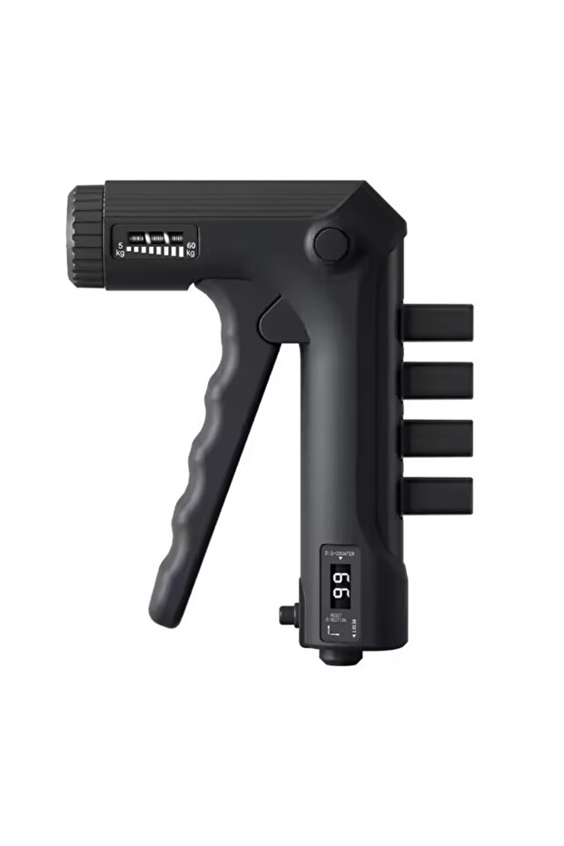 1pcs Black 5-60kg Adjustable Hand Grip With Five Finger Trainer Strengthener Handgrip Trainer With C
