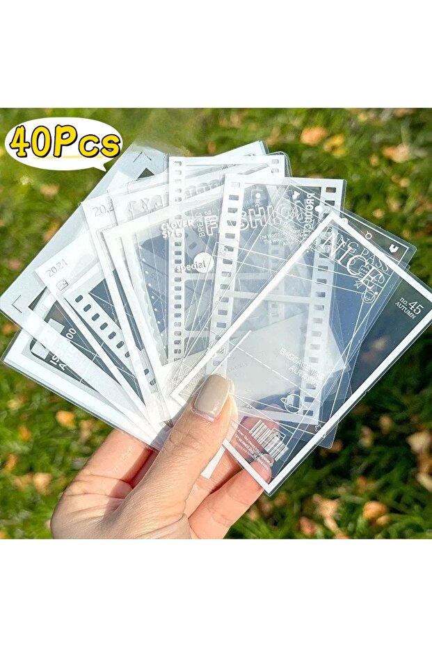 40 قطعة (20/40 قطعة) فواصل كتب بلاستيكية شفافة للقيام بها بنفسك، إطار شفاف للزهور المضغوطة وأوراق الشجر المصنوعة يدويًا، إكسسوارات كتب