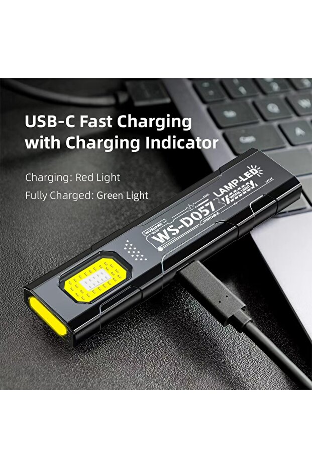black LED Keychain Flashlight Rechargeable 550LM Portable Mini Torch Pocket Lantern Flood Work Light