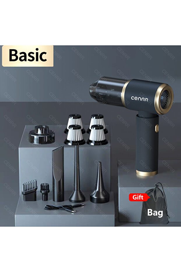 Basic 4hepa Bag CENRR 210000PA Mini Car Vacuum Cleaner Wireless Powerful Vacuum Car Cleaner Handheld