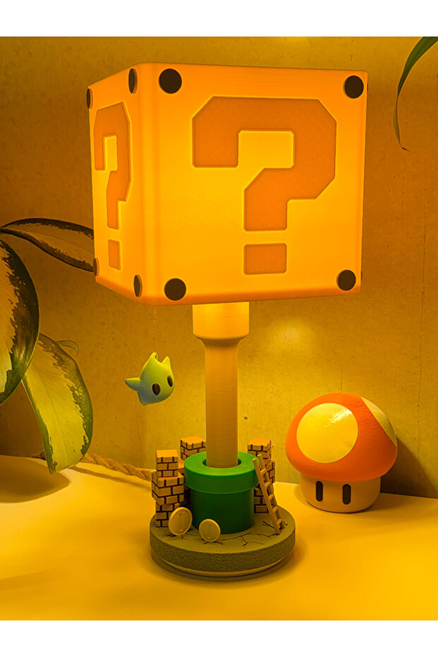 Mario Block Design Children's Room Lampshade 3D Printing