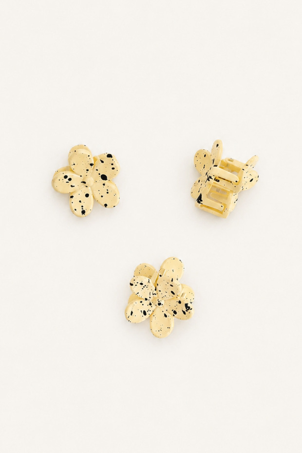 Set of 3 Floral Mini Peg Buckles 2X2 cm