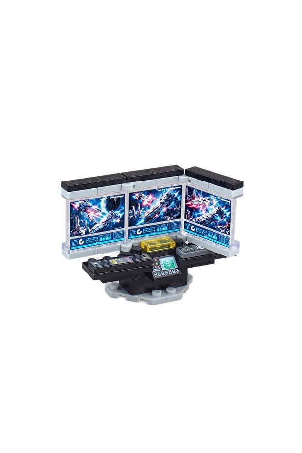 Z13-10-2 City Tech Building Blocks: Computer Control Center with Audio Radar & Keyboard Model
