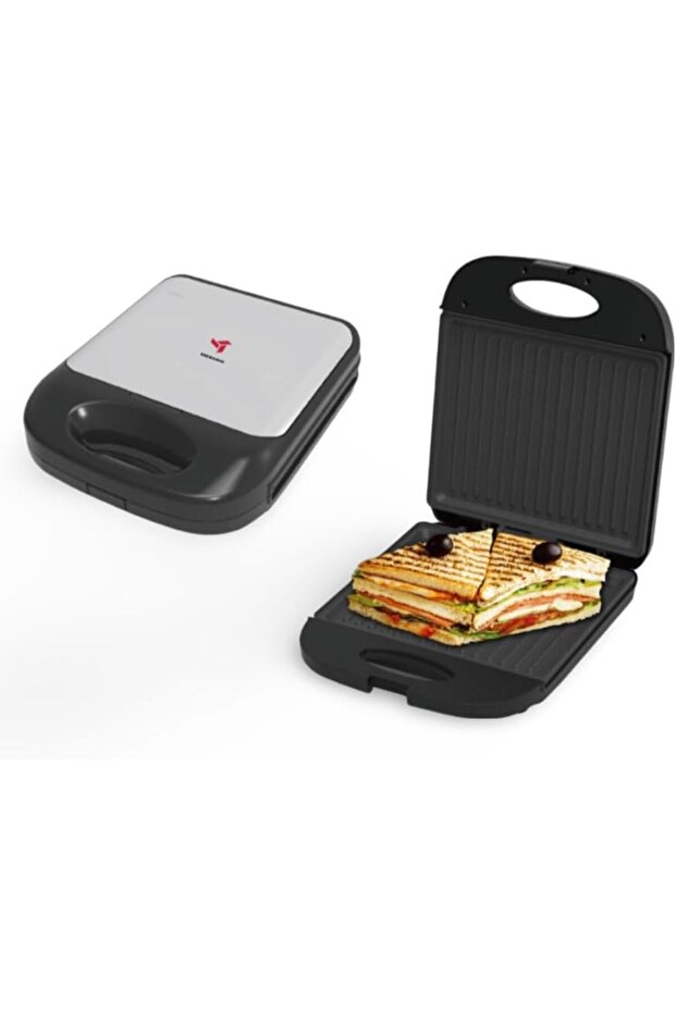 4-Slice Grill and Toaster – 1400W | Automatic Temperature Control | Cooks 1 to 4 Paninis | Non-Stick Plates | Upright Storage (ME-GT198B4)(1400W)