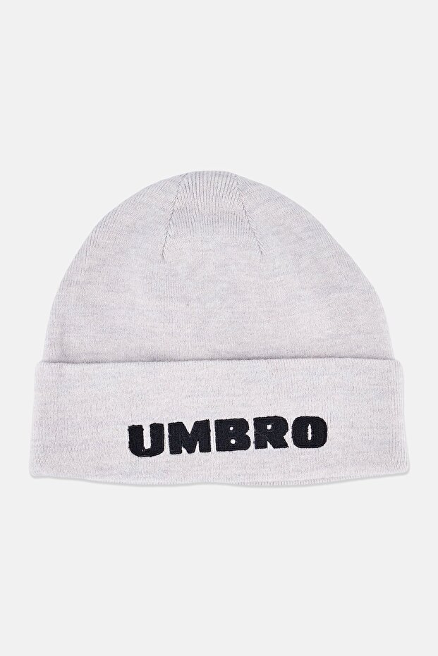Men Embroidered Logo Beanie, Grey