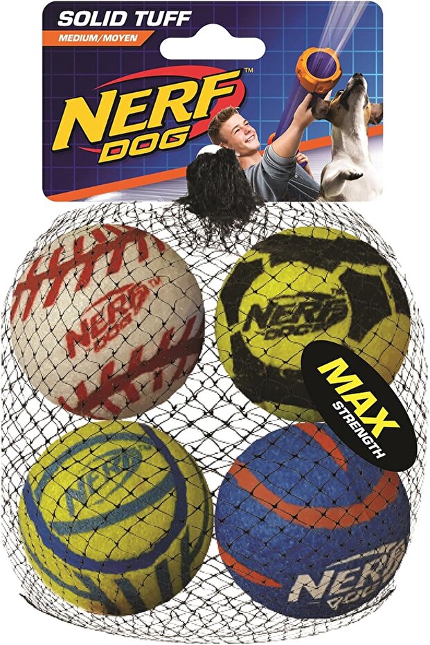 Solid Tuff Sports Balls, Medium, 4 Pk