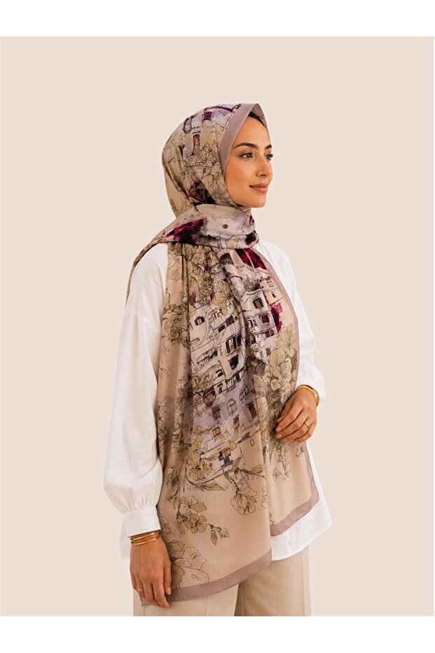 Florenza Desen Soft Şal - Bej