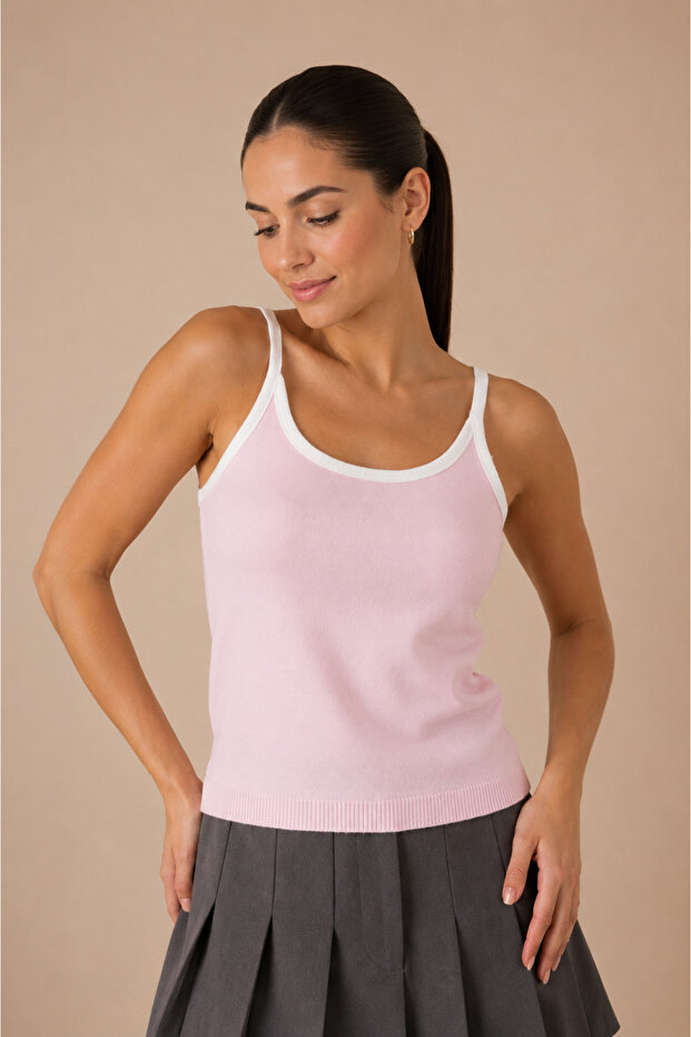 Women's Basic Knitwear Tank Top with Straps