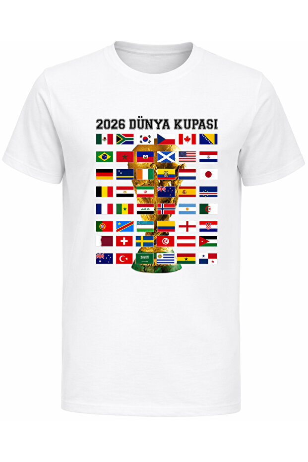 All National Team Flags 2026 World Cup Commemorative Cotton T-Shirt