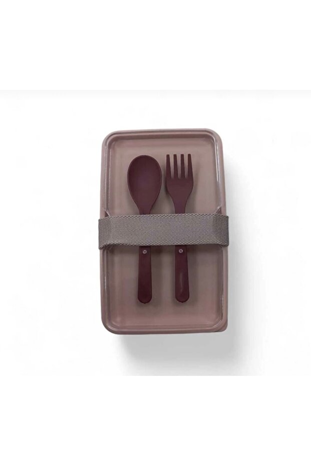 Two-Tier Bento Lunch Box - Leak-Proof Lunch Box with Fork and Spoon, Diet Food Storage Container Lunch Box - Anthracite