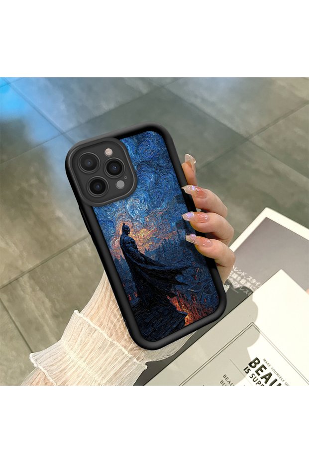 iPhone 13 Pro Compatible Black Silicone Case with Shockproof Camera Protection