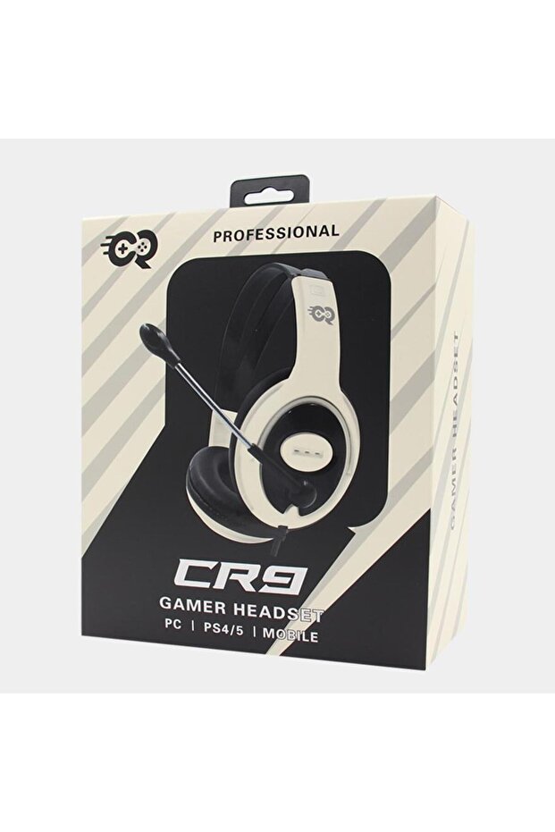 CR9 HEADPHONE WITH MICROPHONE FOR PS4/PS5/MOBILES ( BEIGE )