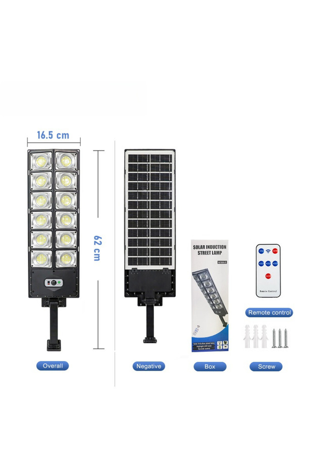 مصباح شمسي خارجي فائق السطوع بـ 720 LED و3 أوضاع مع مستشعر حركة، 990000000 لومن