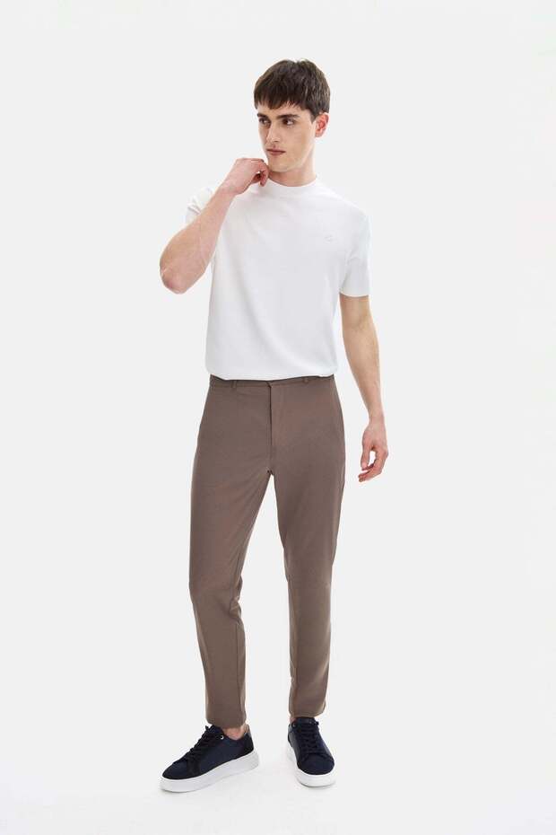 Normal Waist Normal Leg Comfort Fit Brown Men's Trousers Bpn3405500000