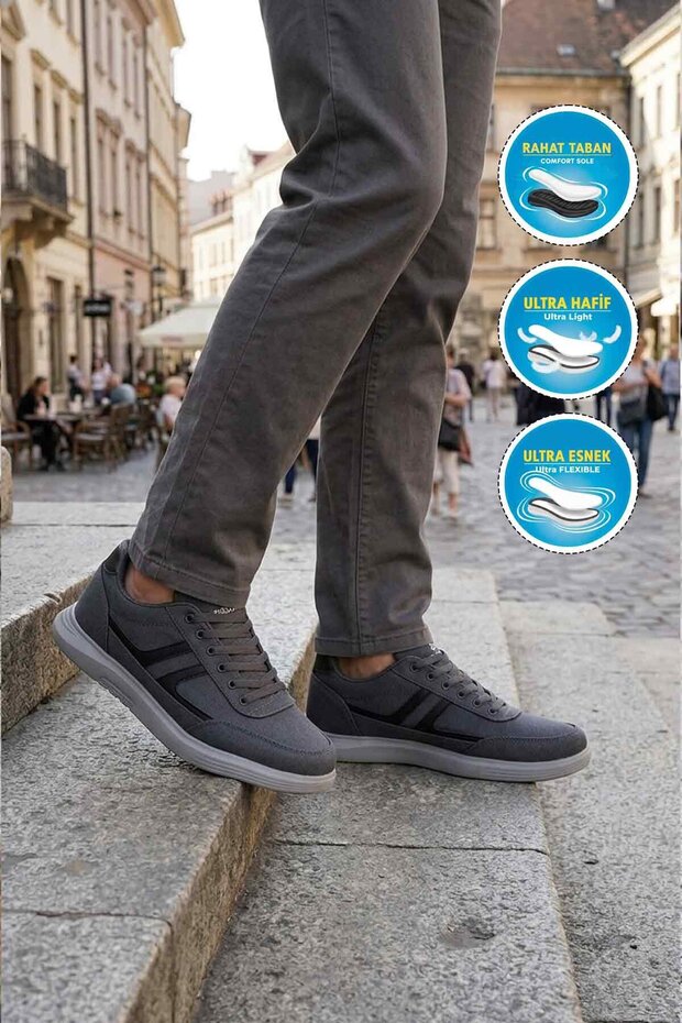 Smoked Linen Lightweight Flexible Men's Casual Shoes 2036 m