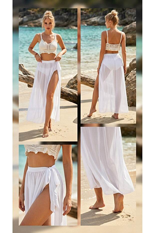 Stylish Chiffon Pareo Skirt
