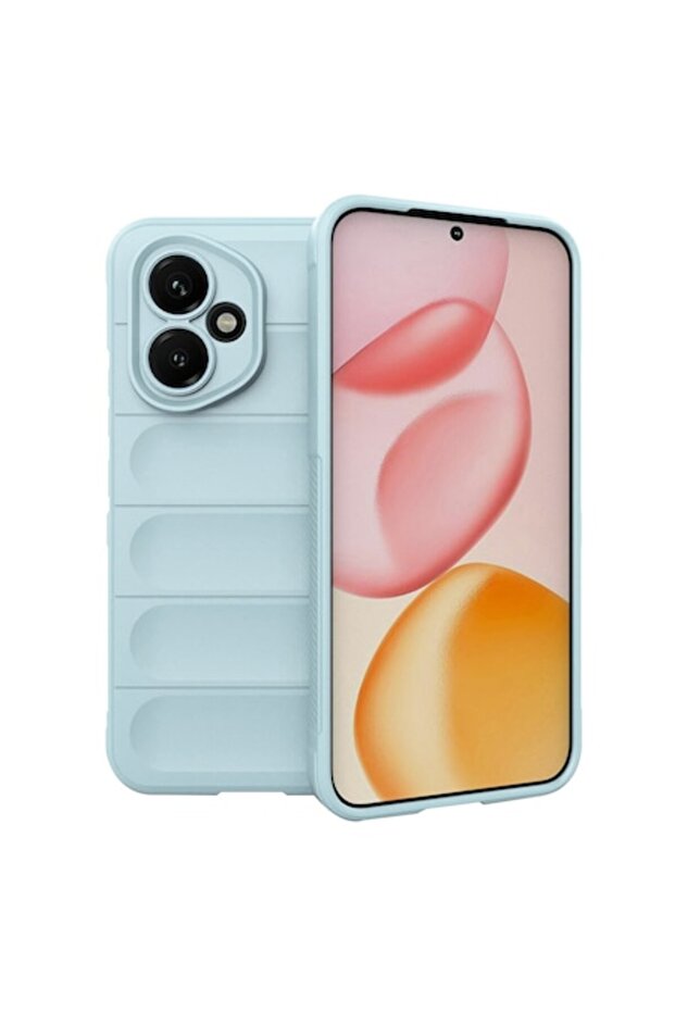 WaveGrip Case for Honor 400, Solid Material, Shockproof, Screen Protection, Durable, Puffer Design, Blue - 1