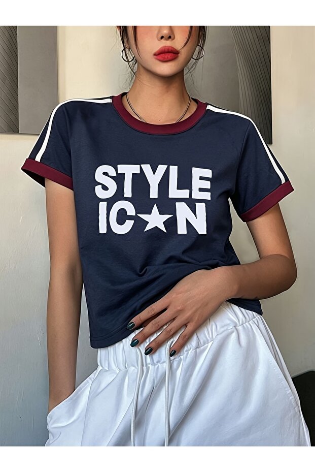 Style Icon Printed Crop Blouse