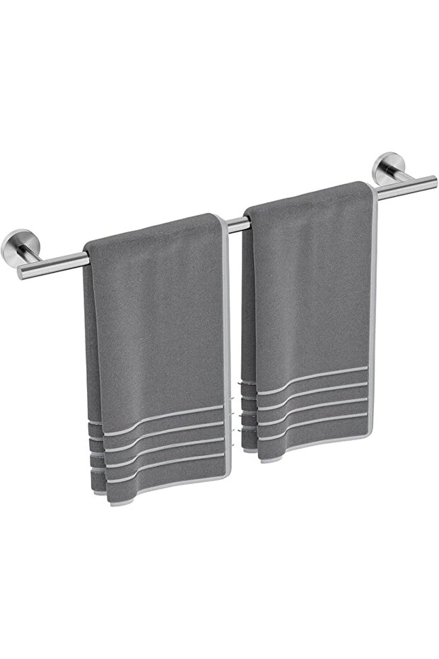 Brushed Nickel Towel Bar 24-Inch, Bathroom Wall Mounted Towel Rack