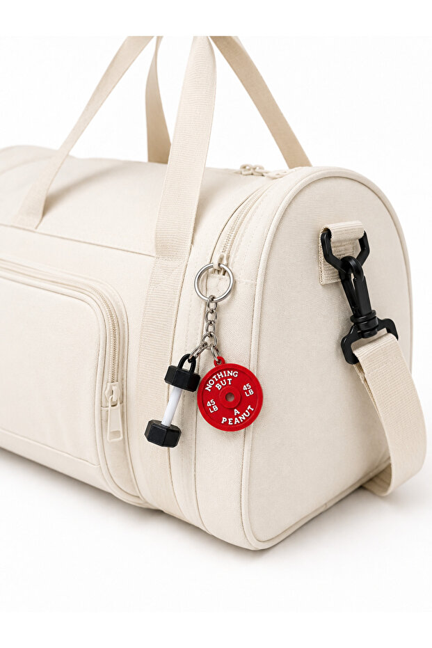 2-Piece Bag Charm and Keychain Gym Set