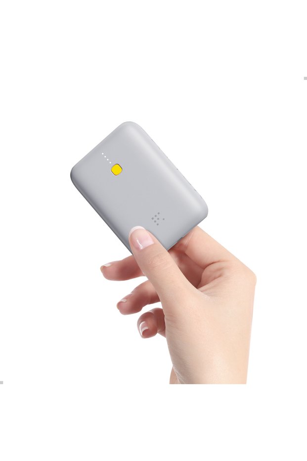 Hypercore 10K Lite 10,000mAh Fast Charging Power Bank PD 3.0, Type-C & USB-A Ports – 22.5W Ultra-Compact Charger with V-Dynamic Tech - Grey