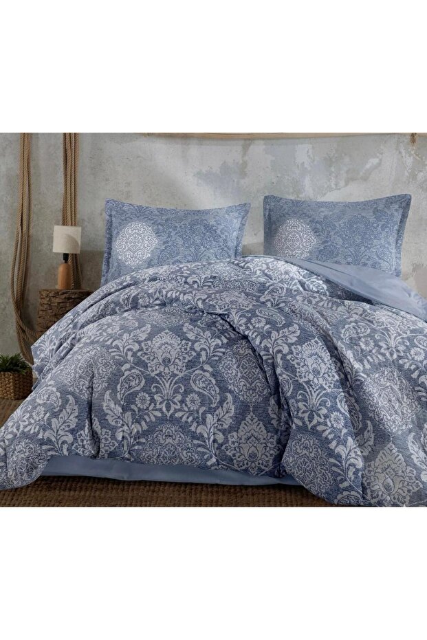 Clasy 100% Cotton Double Boxed Duvet Cover Set