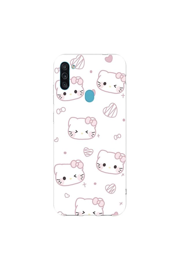 Samsung Galaxy M11 Compatible Hello Kitty Design Transparent Case