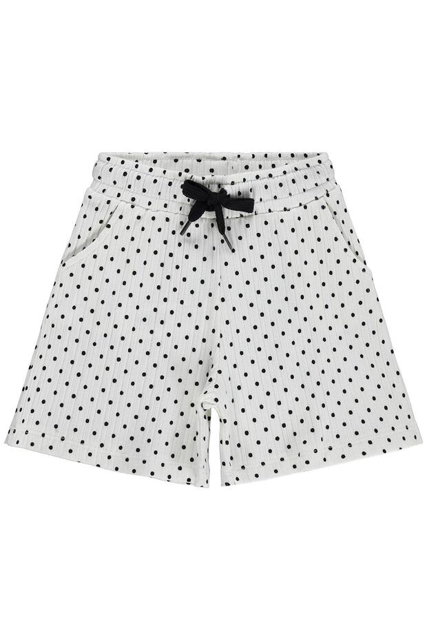 Polka Dot Shorts for Ages 2-5 - Ecru