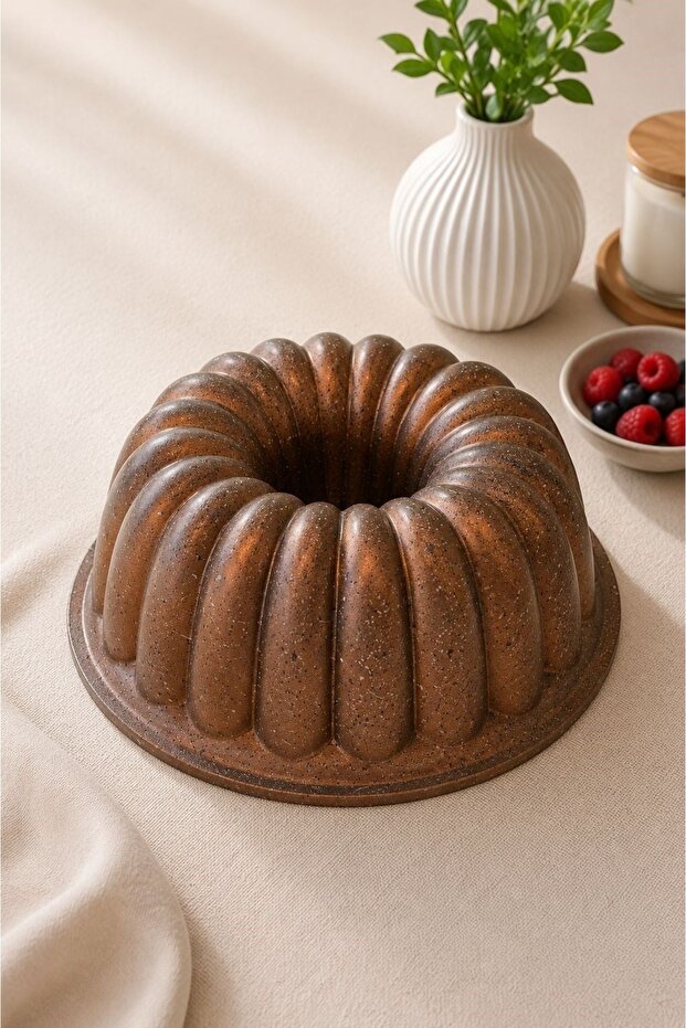 Line Slice Cake Mold Brown